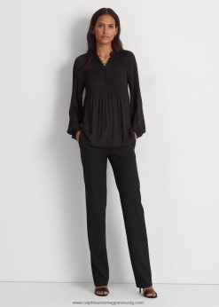 redős georgette blúz 2680484184 nők Ralph Lauren fekete