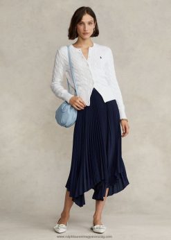 redős georgette zsebkendőszoknya 2680483334 nők Ralph Lauren tengerjáró haditengerészet