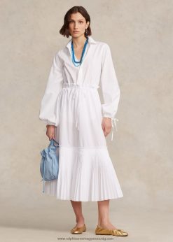 redős szegélyű húzózsinóros a-vonalú szoknya 2680483129 nők Ralph Lauren fehér