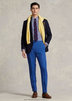 redős vászonnadrág 2680481268 férfiak Ralph Lauren zafír csillag