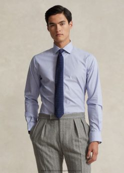 regent egyedi szabású poplin ing 268048821 férfiak Ralph Lauren világoskék/fehér