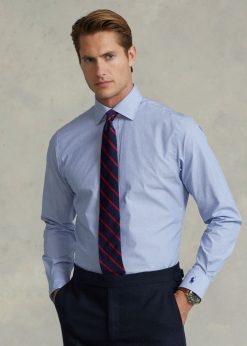 regent egyedi szabású poplin ing 2680488482 férfiak Ralph Lauren kék