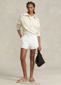 réteges ripstop-jersey húzózsinór rövid 2680483051 nők Ralph Lauren papír fehér