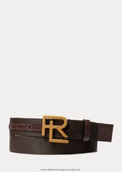 rl bőrborítású hálós öv 2680488921 férfiak Ralph Lauren poggyász barna