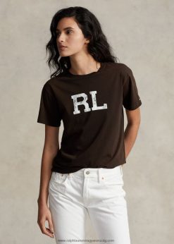 rl logós jersey póló 2680483158 nők Ralph Lauren antik barna