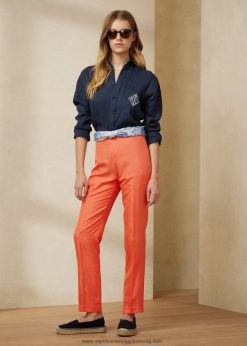 robynn selyem shantung nadrág 2680489315 nők Ralph Lauren dinnye