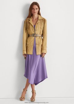 rojtos szegélyű velúr kabát 2680489514 nők Ralph Lauren dűne tan