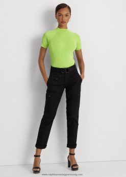 rövid ujjú álnyakú pulóver 2680483898 nők Ralph Lauren elektromos mész