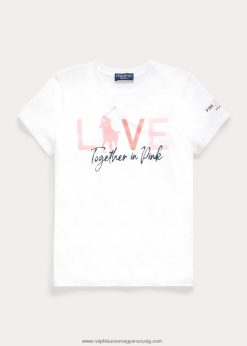 rózsaszín póni pamut nyakú póló 2680483434 nők Ralph Lauren