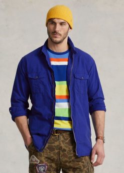 ruhára festett oxford overshirt 2680481347 férfiak Ralph Lauren városi királyi