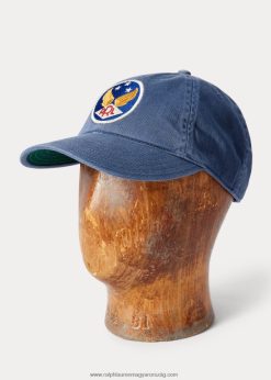 ruhára festett twill golyós sapka 2680488896 férfiak Ralph Lauren éjkék