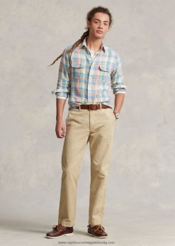 salinger egyenes fazonú chino nadrág 268048837 férfiak Ralph Lauren tengerparti bézs