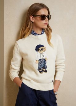 sarong polo bear jersey pulóver 2680489319 nők Ralph Lauren lux krém