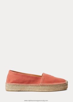 saunders kecske-velúr espadrille 2680489675 nők Ralph Lauren dinnye