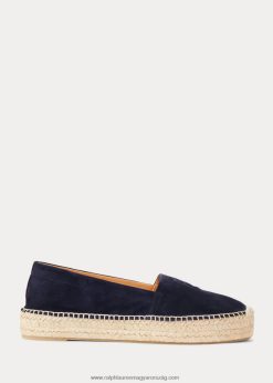 saunders kecske-velúr espadrille 2680489676 nők Ralph Lauren haditengerészet