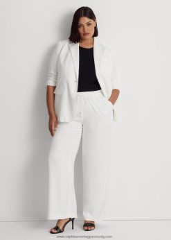 sávoly széles szárú nadrág 2680484576 nők Ralph Lauren fehér