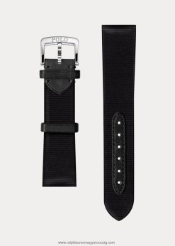 selyem faille óraszíj 2680482826 férfiak Ralph Lauren fekete
