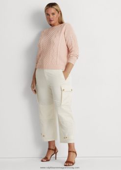 shantung széles szárú rakománynadrág 2680484691 nők Ralph Lauren mascarpone krém