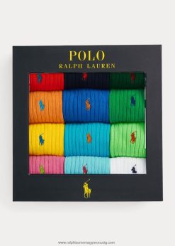 signature pony crew 12 zoknis ajándékkészlet 2680482324 férfiak Ralph Lauren válogatott
