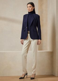 simone gyapjú-keverék nadrág 2680489362 nők Ralph Lauren krém