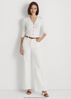 sokemeletes flare farmer 2680489448 nők Ralph Lauren fehér mosás