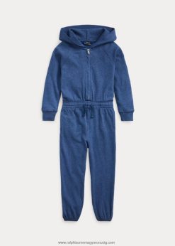 spa frottír kapucnis jumpsuit 2680487456 gyerekek Ralph Lauren rusztikus sötétkék hanga