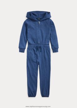 spa frottír kapucnis jumpsuit 2680487605 gyerekek Ralph Lauren rusztikus sötétkék hanga