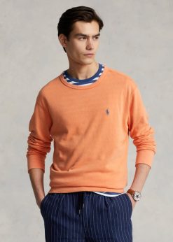 spa frottír pulóver 268048440 férfiak Ralph Lauren optikai narancs