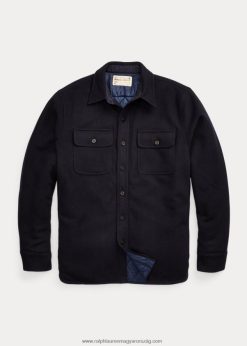 steppelt gyapjú melton felsőing 2680481794 férfiak Ralph Lauren sötétkék