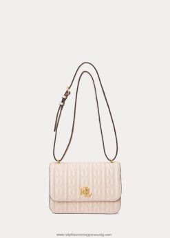 steppelt nappa bőr közepes sophee táska 2680485381 nők Ralph Lauren világos rózsaszín/vanília