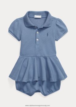 stretch hálós peplum polo shortall 2680488138 baba Ralph Lauren capri kék
