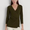 stretch jersey felső 2680484280 nők Ralph Lauren botanikus zöld