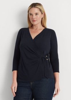 stretch jersey felső 2680484492 nők Ralph Lauren haditengerészet