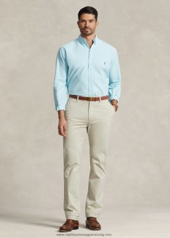 stretch klasszikus szabású chino nadrág 2680481858 férfiak Ralph Lauren klasszikus kő