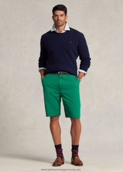 stretch klasszikus szabású chino rövid 2680481357 férfiak Ralph Lauren elsődleges zöld