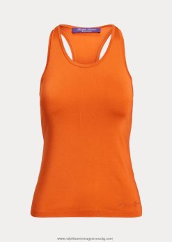 stretch selyem racerback felső 2680489373 nők Ralph Lauren mákos narancs