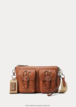szegecses bőr közepes noa crossbody 2680485442 nők Ralph Lauren Cser