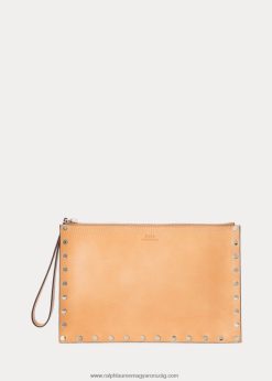 szegecses vachetta borítékkuplung 2680485237 nők Ralph Lauren természetes