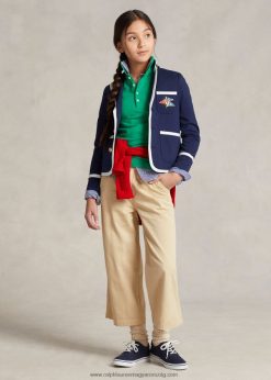 széles szárú pamut twill nadrág 2680487493 gyerekek Ralph Lauren faggyúkrém