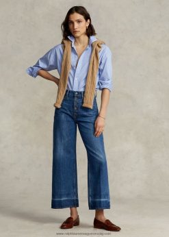 széles szárú vágott farmer 2680482887 nők Ralph Lauren grúzia mosás