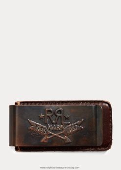 szerszámozott bőr pénzcsipesz 2680488916 férfiak Ralph Lauren réz