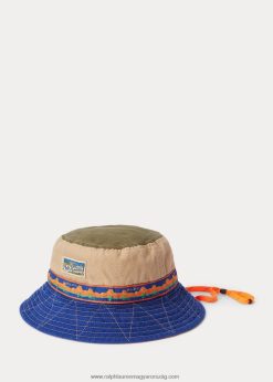 színes blokkos vászon vödör sapka 2680482214 férfiak Ralph Lauren vintage khaki multi