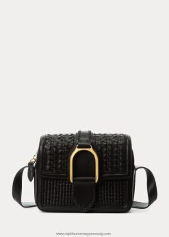 szőtt borjúbőr welington crossbody táska 2680485262 nők Ralph Lauren fekete