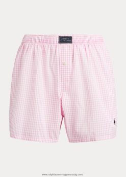 szőtt pamut boxer 268048197 férfiak Ralph Lauren rózsaszín gingham