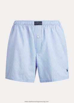 szőtt pamut boxer 268048198 férfiak Ralph Lauren sötétkék csík