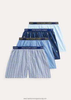 szőtt pamut boxer 4 db 2680486411 gyerekek Ralph Lauren rusztikus haditengerészet campus sárga