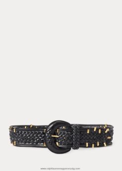 szőtt vachetta bőr öv 2680485607 nők Ralph Lauren fekete