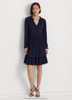 sztreccs dzsörzé ruha 2680484052 nők Ralph Lauren kifinomult haditengerészet