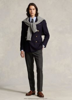 sztreccs flanel nadrág 2680488662 férfiak Ralph Lauren szürke