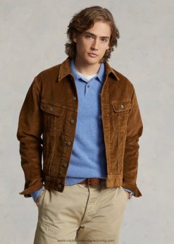 sztreccs kordbársony kamionos kabát 2680488492 férfiak Ralph Lauren khaki